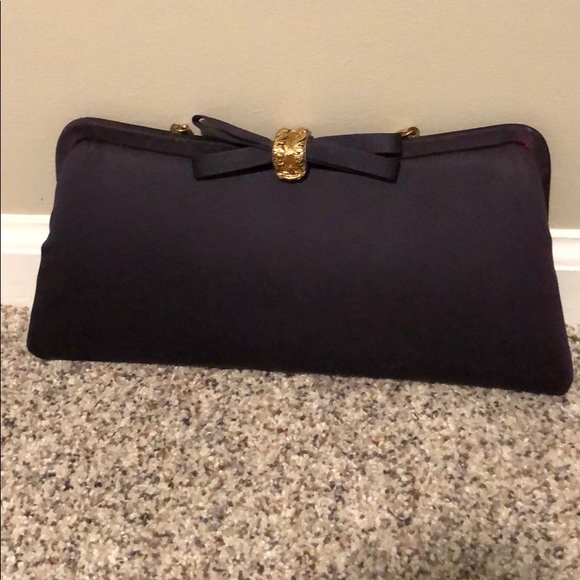 Vintage Dark Purple Clutch/Purse - Picture 1 of 7